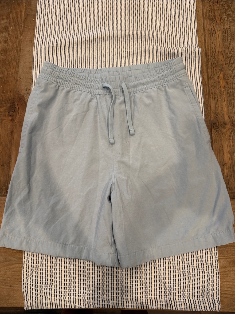 abercrombie kids Pale Blue Elastic Drawstring Shorts